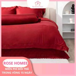 Hình ảnh bộ chăn ga gối đệm đám cưới hạnh phúc
