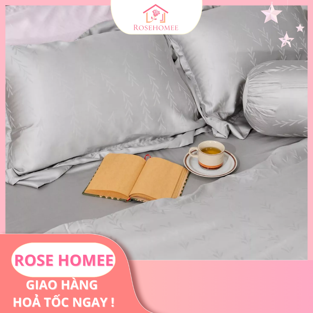 Hình ảnh chăn ga gối đệm cưới màu ghi Hình ảnh chăn ga gối đệm cưới màu ghi