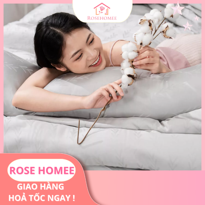 Hình ảnh chăn ga gối đệm cưới màu ghi