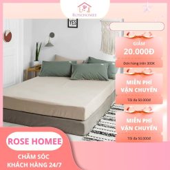 Bộ chăn ga gối Cotton 4 món phong cách hàn quốc