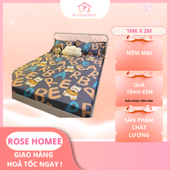 Bộ ga gối 3 món 1 ga +2 vỏ gối mẫu capybara hot hit đủ kích thước 1m,1m2,1m6,1m8,2m2